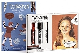Makeup Pen Set, black, white, brown - Nailmatic Funny Tribe (pen/3x11g + book/1pcs) — photo N1
