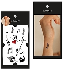 Temporary Tattoo "Music is Life" - Tattooshka — photo N1