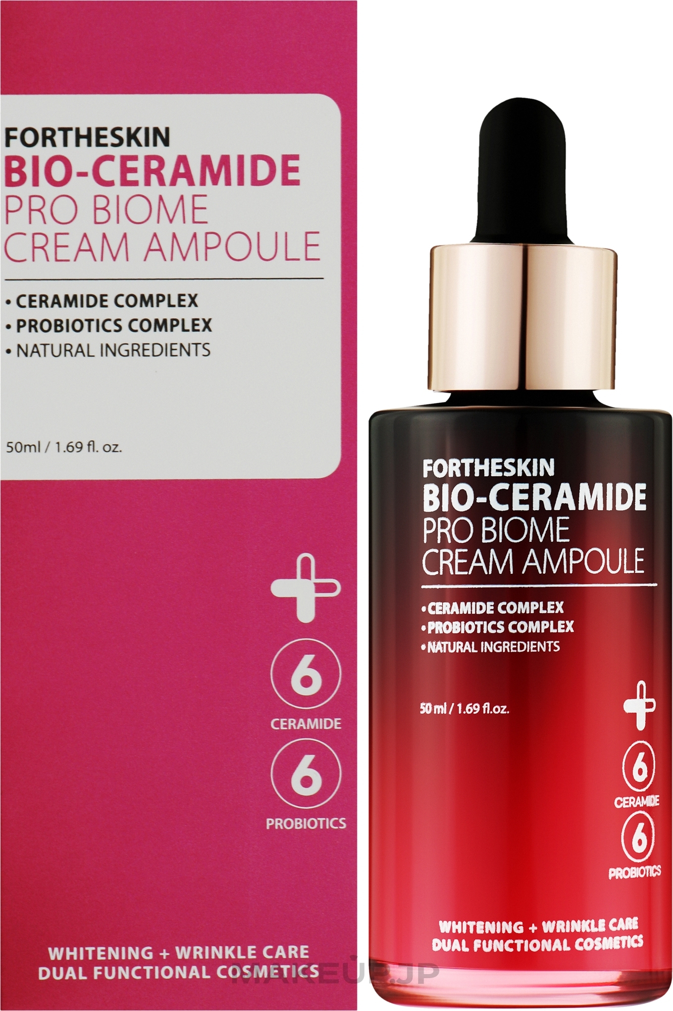 Face Cream Serum with Ceramides - Fortheskin Bio-Ceramide Pro Biome Cream Ampoule — photo 50 ml