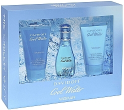 Fragrances, Perfumes, Cosmetics Davidoff Cool Water Woman - Set (edt/30ml + b/lot/50ml + sh/gel/50ml)