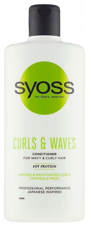 Curly & Wavy Hair Conditioner - Syoss Curls & Waves Conditioner With Soi Protein — photo N1