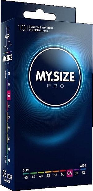Latex Condoms, size 64, 10 pcs - My.Size Pro — photo N1