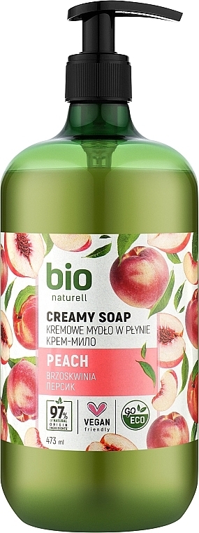 Peach Cream Coap - Bio Naturell Peach Creamy Soap — photo N1