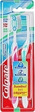 Fragrances, Perfumes, Cosmetics Triple Action Toothbrush, medium, 1+1, pink + turquoise - Colgate Triple Action Medium Toothbrush