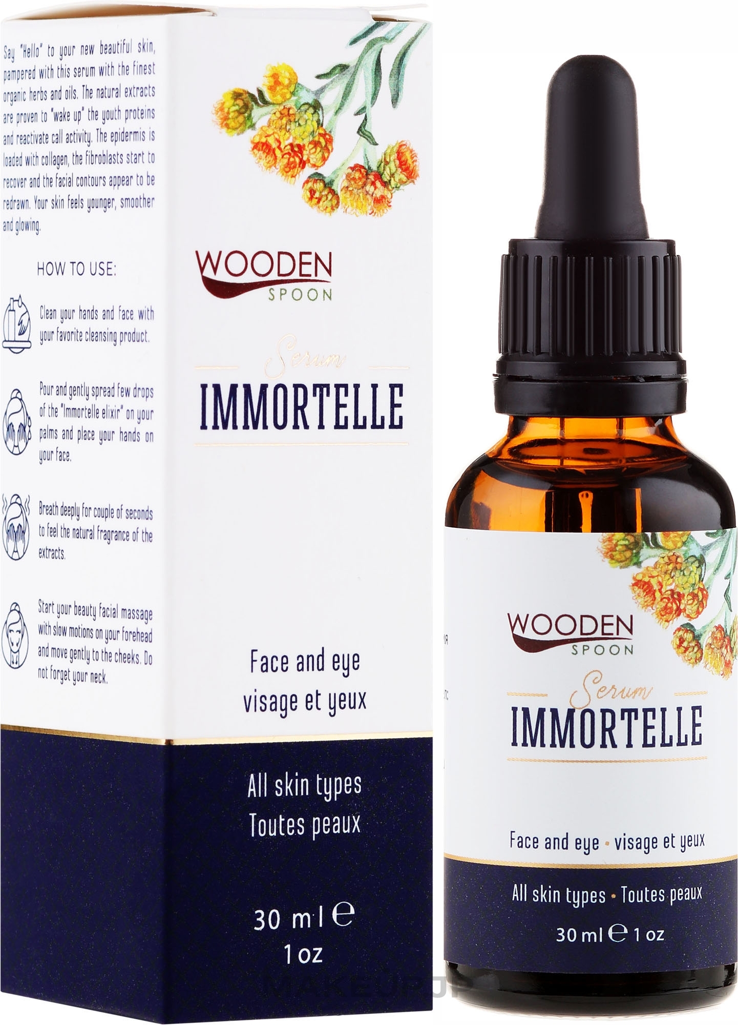 Rejuvenating Face Elixir - Wooden Spoon Immortelle Anti-Age Elixir — photo 30 ml