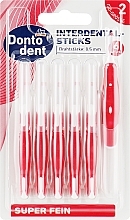 Fragrances, Perfumes, Cosmetics Interdental Brushes, 0,5 mm, red - Dontodent Interdental-Sticks ISO 2