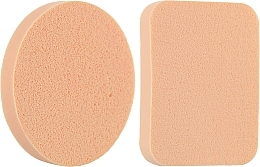 Fragrances, Perfumes, Cosmetics Powder Sponge Set 2in1, round + rectangular - Bless Beauty