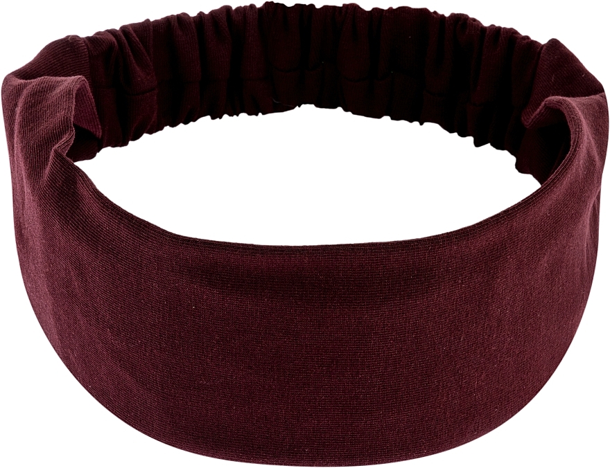 Headband "Knit Classic", straight, burgundy - MAKEUP Hair Accessories — photo N1