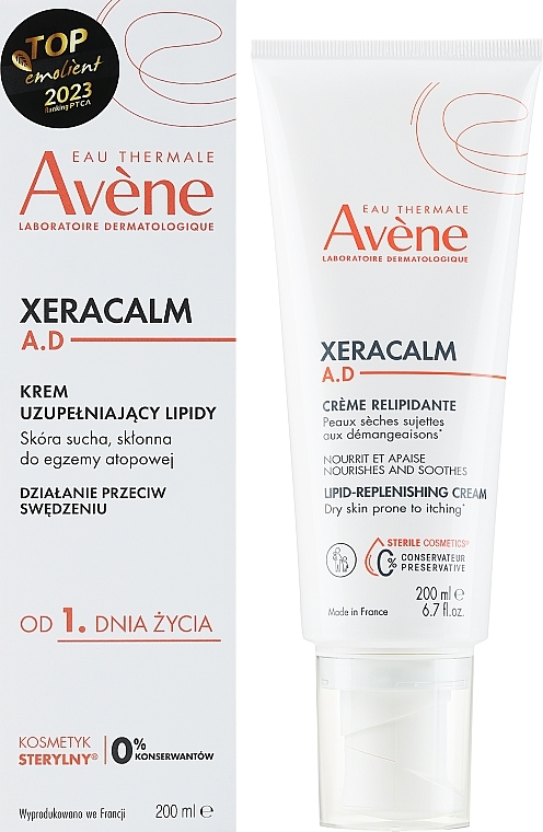 Face and Body Cream - Avene XeraCalm A.D Cream Relipidant — photo N3