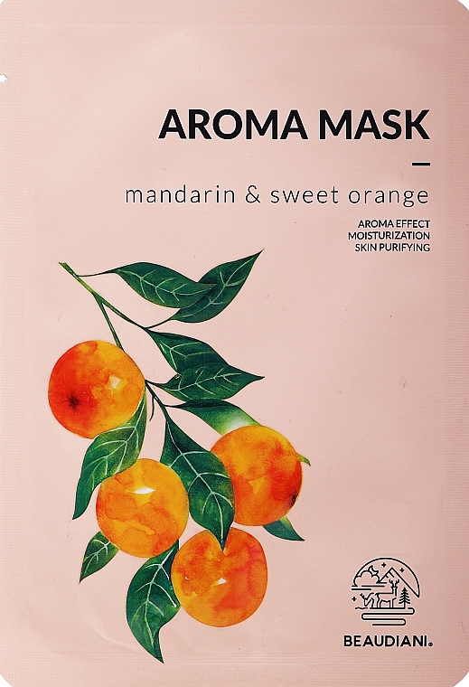 Mandarin & Sweet Orange Face Mask - Beaudiani Aroma Mask Mandarin & Sweet Orange — photo N1