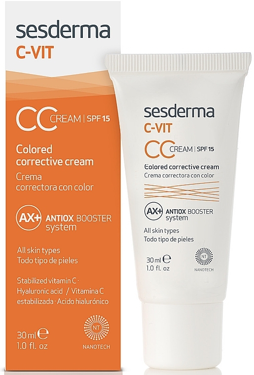 Facial CC Cream - SesDerma Laboratories C-VIT CC Cream SPF15 — photo N1