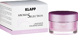 Fragrances, Perfumes, Cosmetics Cream Mask "Lavender Calming Mask" - Klapp Aroma Selection Lavender Calming Mask