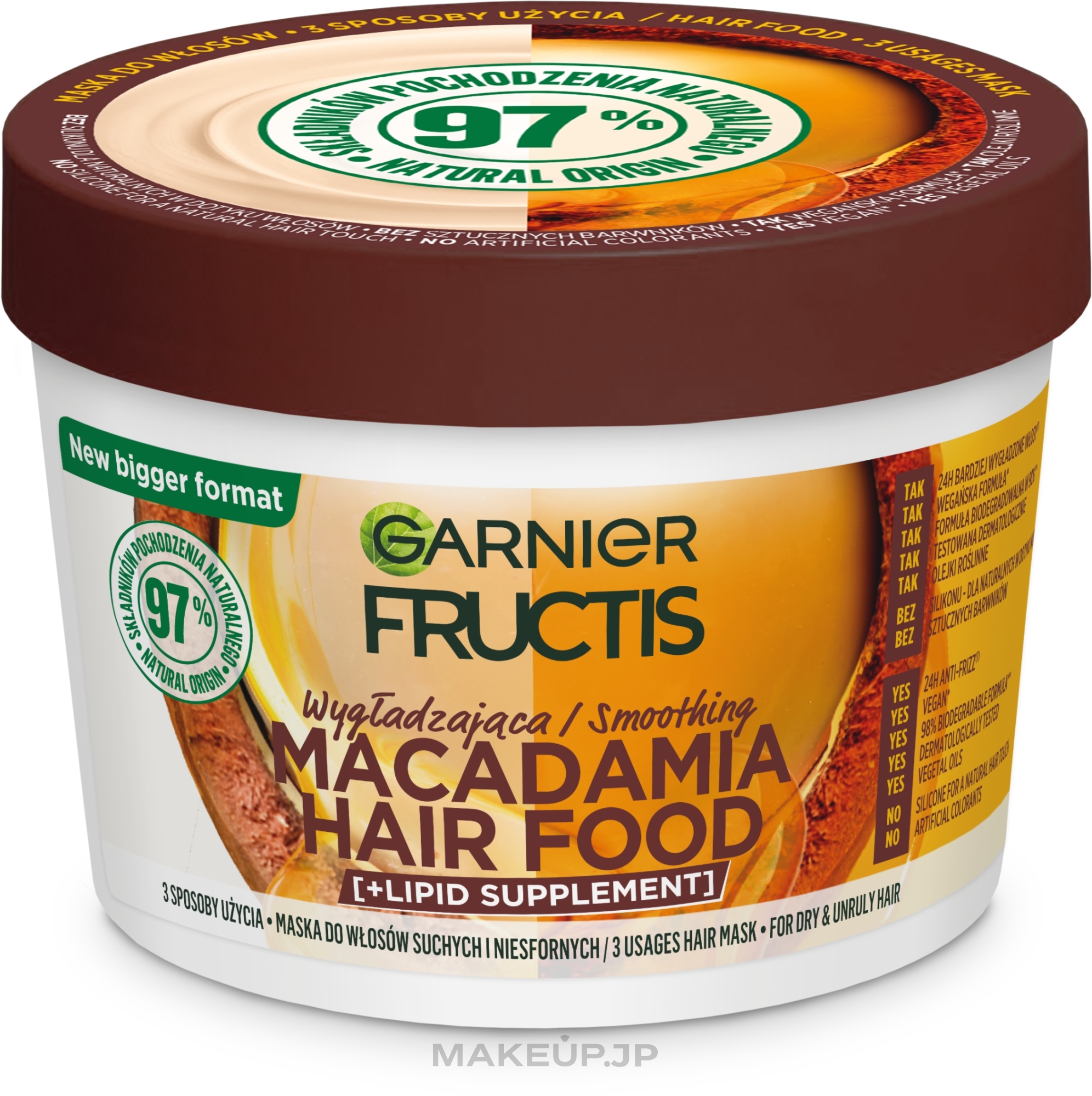 Hair Mask - Garnier Fructis Macadamia Hair Food Mask — photo 400 ml