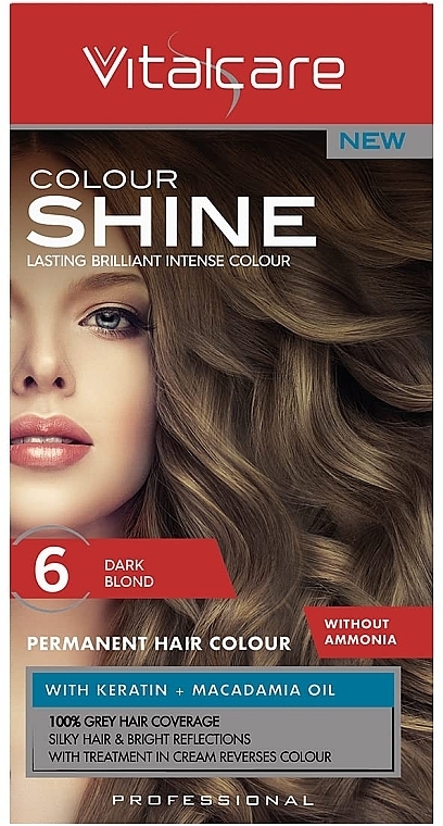 Ammonia-Free Permanent Hair Color - Vitalcare Colour Shine Permanent Hair Colour With Keratin — photo N1