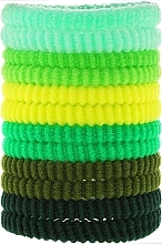 Fragrances, Perfumes, Cosmetics Elastic Hair Bands, green mix, 12 pcs - Top Choice