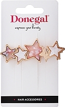 Fragrances, Perfumes, Cosmetics Hair Clip, FA-5712+1, beige and white stars - Donegal