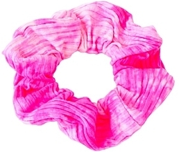 Large Ribbed Scrunchie, pink - Lolita Accessories — photo N1