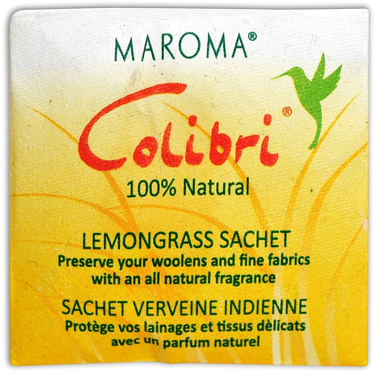 Lemongrass Aromatic Mini Sachets - Maroma Colibri Mini Sachet Strip Lemongrass — photo N2