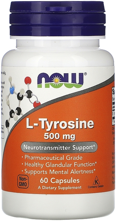L-Tyrosine, 500 mg - Now Foods L-Tyrosine — photo N1