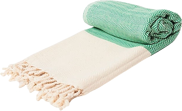 Hammam Towel, Green - Yeye Wavy — photo N1