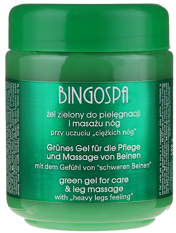 Foot Gel with Thin Capillaries against Fatigue "Green" - BingoSpa Green Gel — photo N1