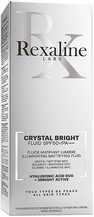 Mattifying Face Sun Fluid - Rexaline Crystal Bright Fluid SPF50+ — photo N2