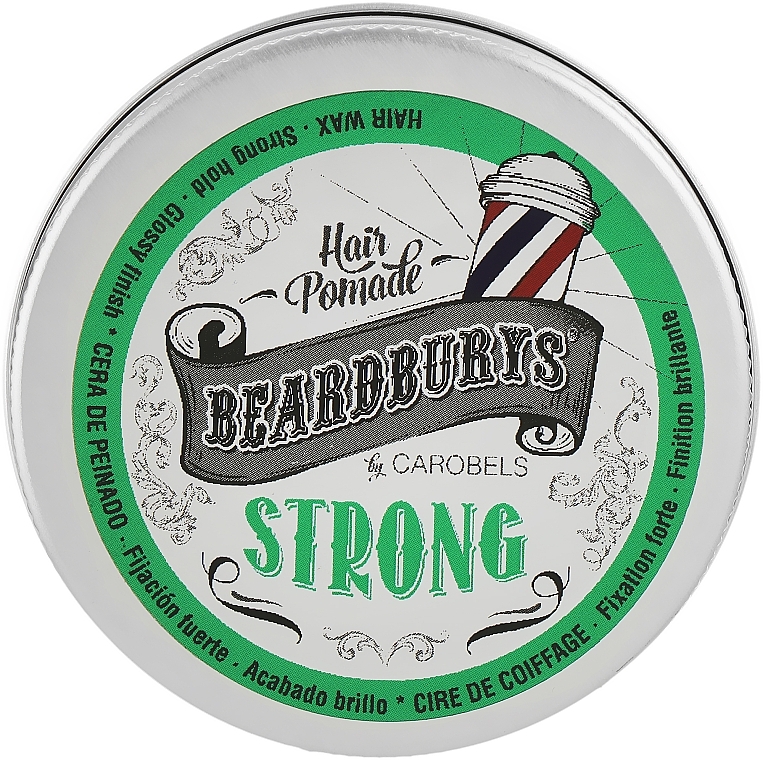 Strong Hold Hair Styling Pomade - Beardburys Strong Wax — photo N1