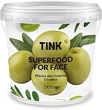 Fragrances, Perfumes, Cosmetics Detox Alginate Mask "Olive, Spirulina & Laminaria" - Tink SuperFood For Face Alginate Mask