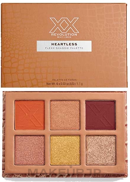 Eyeshadow Palette, 6 shades - XX Revolution Flexx Eyeshadow Palette — photo Heartless