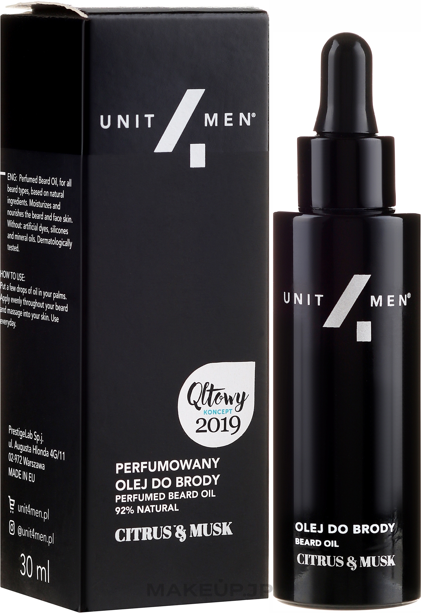 Perfumed Beard Oil - Unit4Men Citrus&Musk Perfumed Beard Oil — photo 30 ml