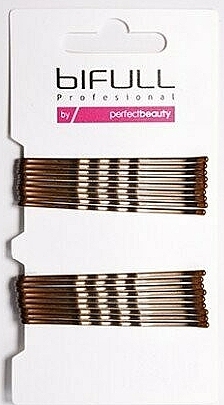 Hair Clips, 18 pcs - Bifull Bronze 59mm — photo N2