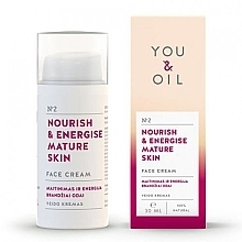 Fragrances, Perfumes, Cosmetics Face Cream "Nourish & Energise" - You & Oil Nourish & Energise Mature Skin Face Cream