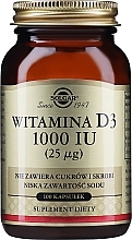 Fragrances, Perfumes, Cosmetics Vitamin D Dietary Supplement - Solgar Vitamin D3 1000 IU Cholekacyferol