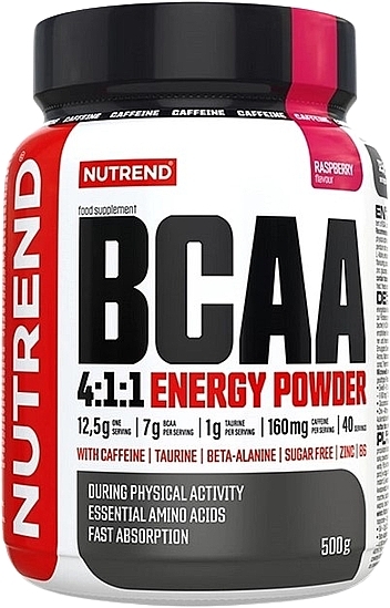 Amino Acid, orange - Nutrend BCAA 4:1:1 Energy Powder — photo N1