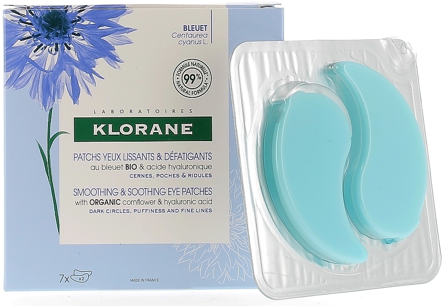 Smoothing & Soothing Eye Patches - Klorane Smoothing & Soothing Eye Patches 7x2 — photo N2
