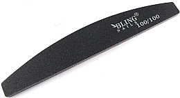 Fragrances, Perfumes, Cosmetics Semicircle Nail File, 100/100, black - Bling