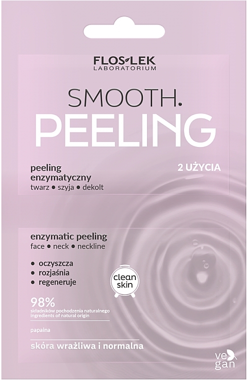 Enzyme Peeling for Face, Neck & Décolleté - Floslek Smooth Peeling — photo N1