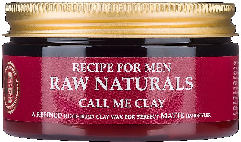 Hair Wax - Recipe For Men RAW Naturals Call Me Clay — photo N1