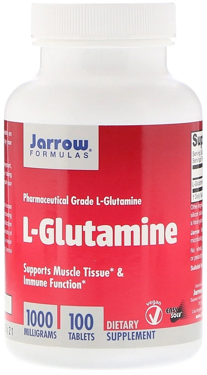 Dietary Supplement "L-Glutamine 1000mg" - Jarrow Formulas L-Glutamine 1000mg — photo N1