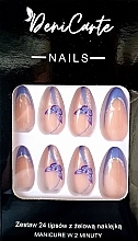 Fragrances, Perfumes, Cosmetics Almond Nail Tips, 24 pcs - Deni Carte Nails 7073