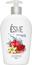 Fragrances, Perfumes, Cosmetics Liquid Hand Cream Soap 'Pomegranate & Lily' - Esme Pomegranate And Lily Liquid Cream Soap