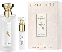 Fragrances, Perfumes, Cosmetics Bvlgari Eau Parfumee au The Blanc - Set (edc/75ml + mini/10ml)