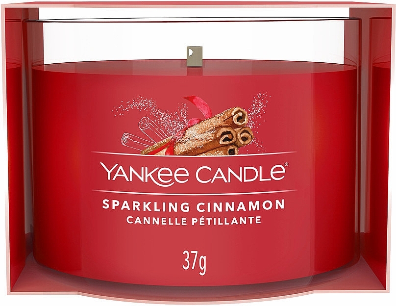 Scented Mini Candle in Jar - Yankee Candle Sparkling Cinnamon Filled Votive — photo N1