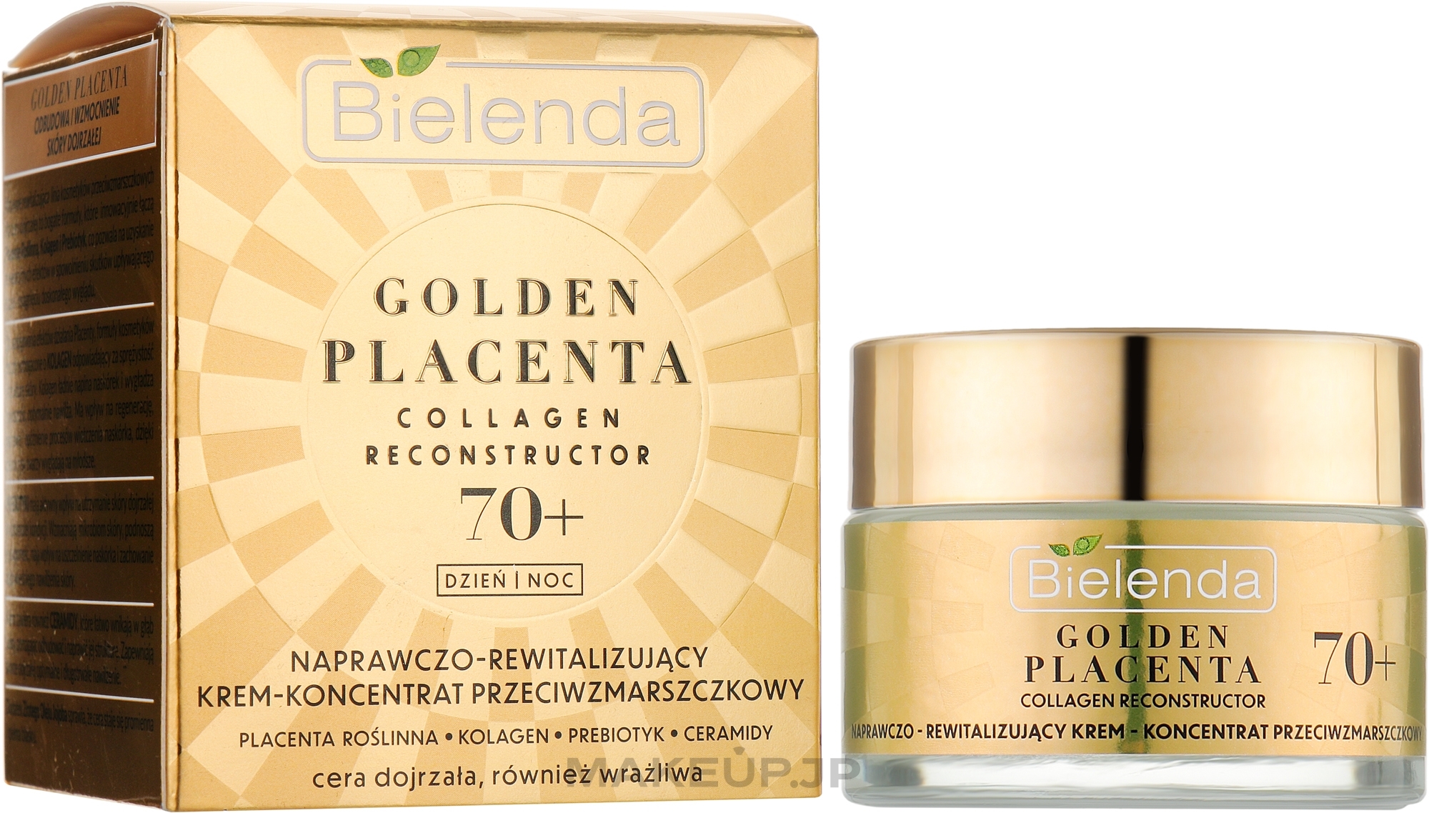 Revitalizing Anti-Wrinkle Cream-Concentrate 70+ - Bielenda Golden Placenta Collagen Reconstructor — photo 50 ml