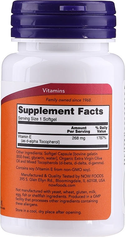 Vetamin E-400 with Mixed Tocopherols, capsules - Now Foods E-400 With Mixed Tocopherols Softgels — photo N2