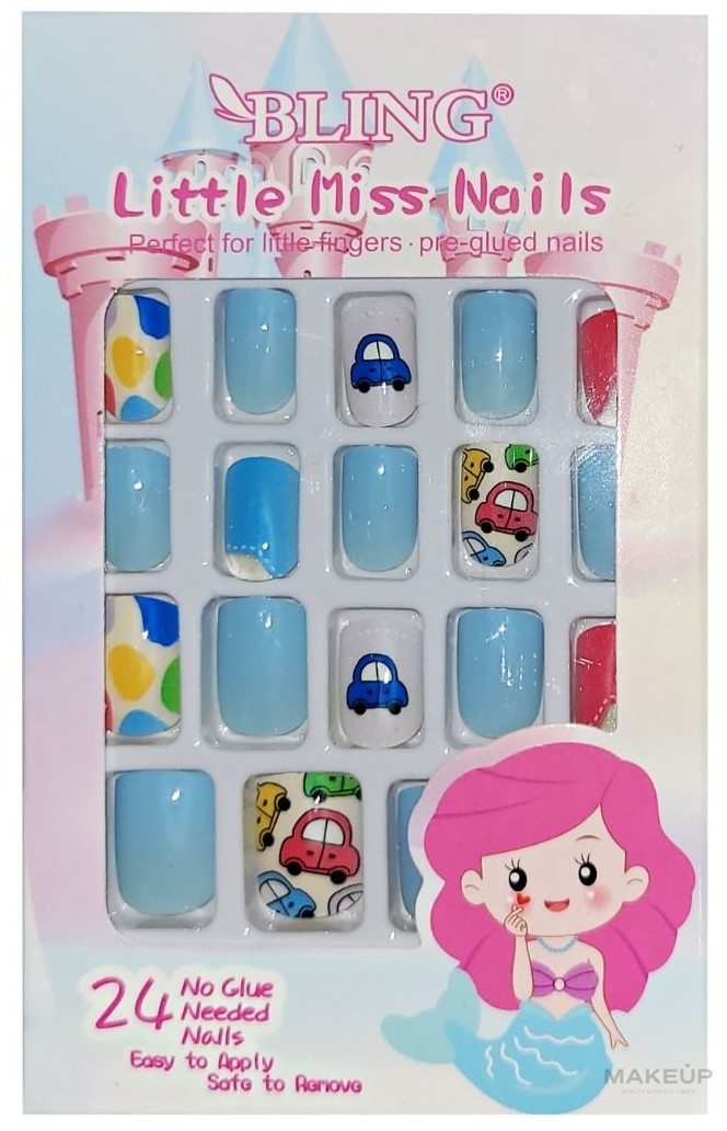 False Nails for Kids, 24 pcs. - Bling Little Miss Nails — photo 436