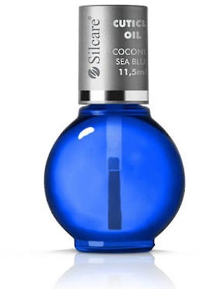 Nail & Cuticle Oil with Brush - Silcare Olive Coconut Sea Blue — photo N1