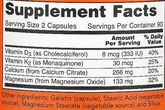 Calcium-Magnesium, 180 capsules - Now Foods Cal-Mag DK — photo N5