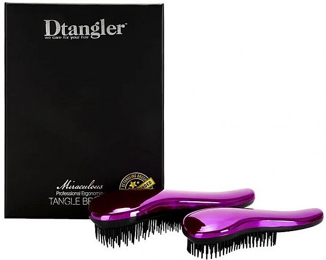 Hair Brush Set - KayPro Dtangler Miraculous Purple (2xbrush) — photo N1