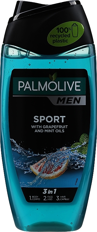 3in1 Shower Gel - Palmolive Sport Naturals With Grapefruit And Mint Oils — photo N1